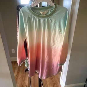 Matilda Jane lightweight size 10 long sleeve ombré shirt